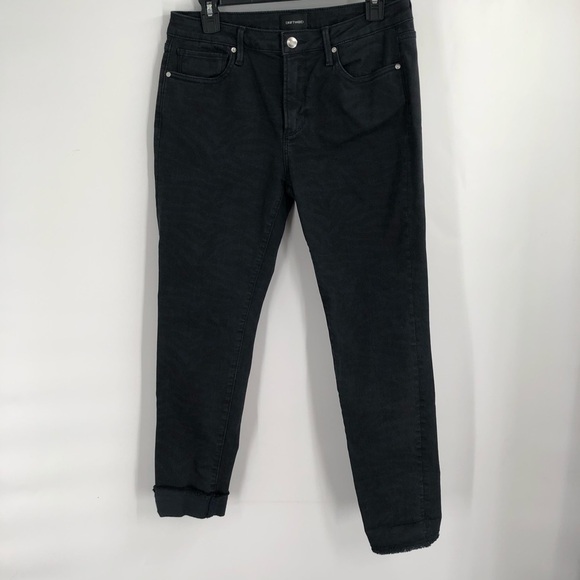 DRIFTWOOD Jackie Patterned Jeans Black Blue Zebra Animal Print 29 Raw Hem Women - Picture 2 of 8